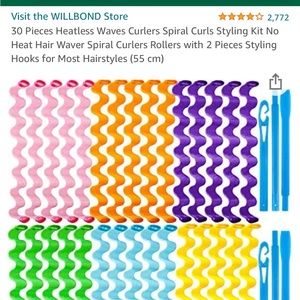 Heatless wave curlers